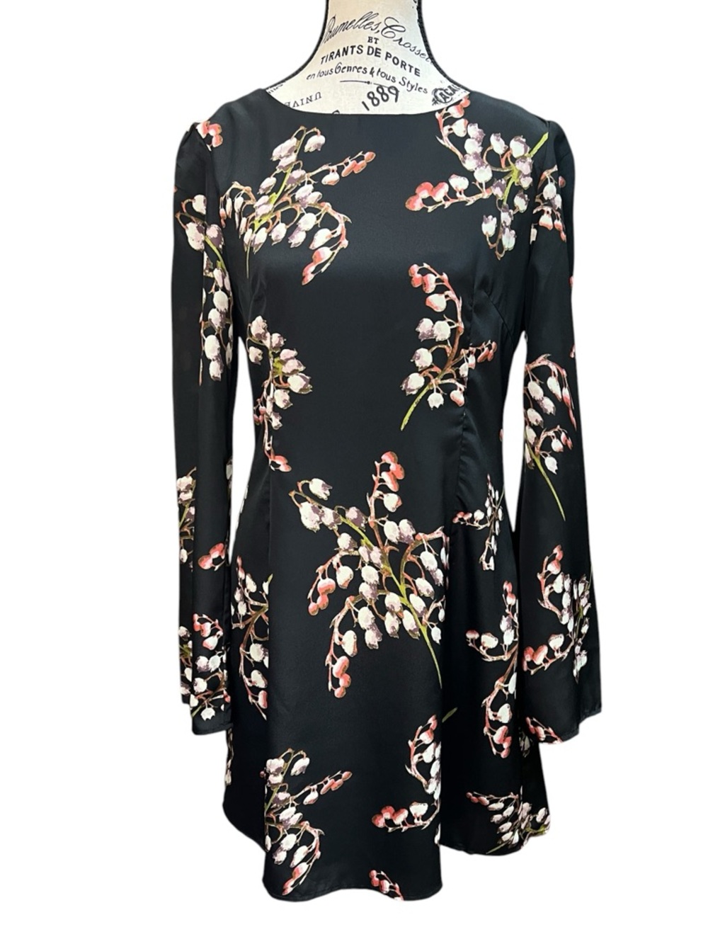 MM Couture Long Sleeve Mini Floral Dress